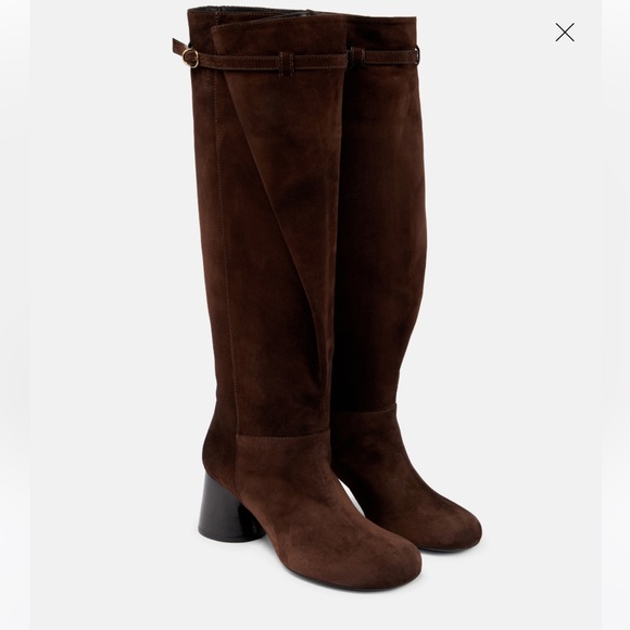 KHAITE Admiral suede knee-high boots sz 40 NEW - Picture 1 of 15